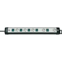 Brennenstuhl Premium-Line Technik Steckdosenleiste 5-fach, schwarz/lichtgrau, 3m
