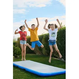 e4fun Bodenturnmatte Air Track 300 x 100 x 10 cm, blau/grau mit manueller Pumpe (1-St)