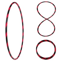 Hoopomania Hula-Hoop-Reifen Bunter Hula Hoop Reifen, faltbar, Ø90cm, Schwarz-Rot rot|schwarz Ø 90 cm