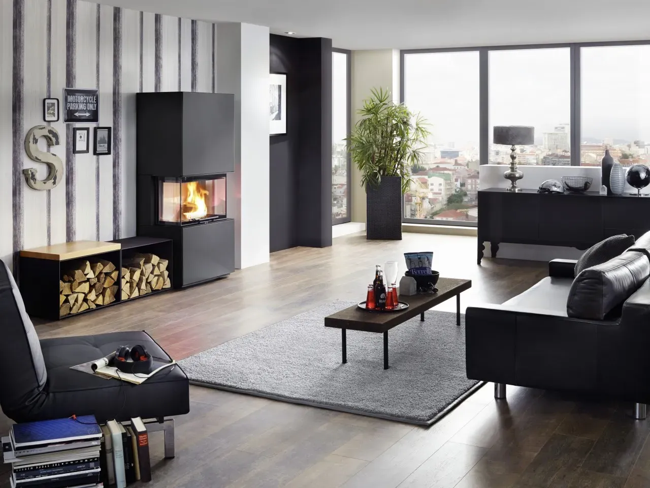 Olsberg Kaminofen OSORNO 8 kW Ofen Kamin Holzofen Bausatz