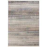 Flachwebeteppich Santiago, Beige, Textil, Streifen, rechteckig, 160x230 cm, für Fußbodenheizung geeignet, in verschiedenen Größen erhältlich, schmutzabweisend, strapazierfähig, Teppiche & Böden, Teppiche, Moderne Teppiche