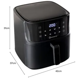 sommertal Heißluftfritteuse HF760 7,6L schwarz