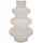 Intirilife Keramik Vase in Creme Weiß - 13 x 21.8 cm - Spiralvase Dekovase ideal für Blumen Pampasgras und Trockenblumen