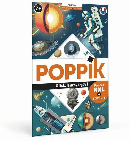 Preisvergleich Produktbild POPPIK 1841142 - Sticker Lernposter Astronomie