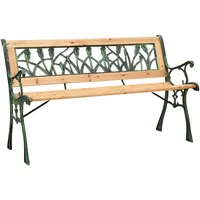 VidaXL Gartenbank 122 cm Gusseisen und Massivholz Tanne