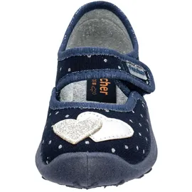 Fischer Markenschuh Klett-Hausschuh Blau 30