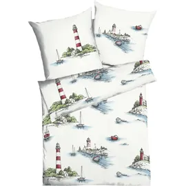 KAEPPEL Bettwäsche Küstenlandschaft bunt 135x200 cm, + 80x80 cm)