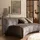 Woood Sofa Popular aus Chenille-Stoff, modernes Design, taupe, bequem gepolstert für 2-3 Personen