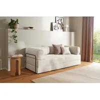 Schlafsofa HOMSY BY ANA JOHNSON "Folda, Dauerschläfer, Breite 206 cm, Liegefläche 181x198 cm", natur, B:206cm H:72cm T:94cm, Sofas, Schlafsofa, mit Bett-/Schlaffunktion, inkl. 1x Zierkissen, Tonnentaschenfederkern, Topseller