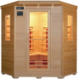 Luxus LED Infrarotsauna 150x150x190cm Ozon Infrarotkabine Wärmekabine 4 Pers.