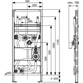TECE Waschtischmodul Bauhöhe 1120mm