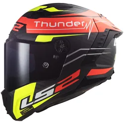 LS2 FF805 Thunder C Attack Helm matt-rot-neongelb - XS (53/54)