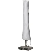 mehr Garten Abdeckung Protect für Sonnenschirme 220 x 30/55 cm Grau