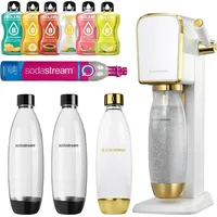 Sodastream Art Special Edition Sprudelwasserbereiter mit 3 Flaschen - Weiß/Gold