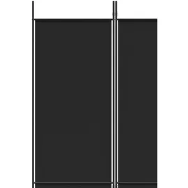 vidaXL 5-tlg. Paravent Schwarz 250x220 cm Stoff