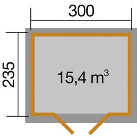 Weka Gartenhaus 122 3 x 2,35 m schwedenrot