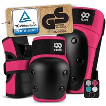 99flips Inliner Schoner Erwachsene mit GS [6er Set] DIVE - M in Lila - Schoner Inliner Damen schützer inliner erwachsene - Knieschoner Kinder 12 Jahre protektoren Skateboard