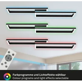 Briloner Leuchten - Deckenlampe RGB, Backlight Deckenleuchte LED, Dimmbar, Farbtemperatur einstellbar, LED Frame RGB, Fernbedienung, Schwarz