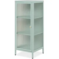 Furn.design Vitrine Metall mintgrün 40/102 cm 1-türig 3 Fächer,