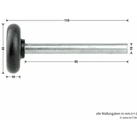 Hörmann Laufrolle (unten mit 110 mm Achse, Beschlag Z/BZ, 3047259, - Hörmann
