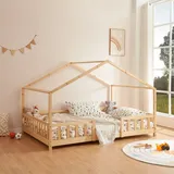 [en.casa] Kinderbett Treviolo 140x200 cm Holzfarben