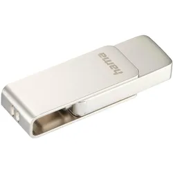 HAMA USB-Stick "Uni-C Rotate Pro, USB-C 3.1", silber (silberfarben), 128 GB, USB-Sticks