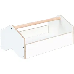 Tojo - kiste Aufbewahrungsbox, weiß / Buche