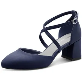 TAMARIS Damen Pumps mit Blockabsatz, blau, 41 EU