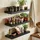 Relaxdays Wandregal 3er Set 40 x 4 x 23 cm Schwarz