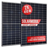 2x Premium Solarpanel Panel Modul Solarmodul Ja Jam54S30-410 MR 410W black Frame