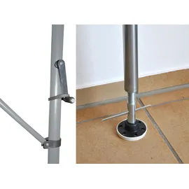 Angerer Klemmmarkise Premium 150 cm taupe/weiß