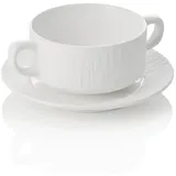 Was Suppentasse mit Untertasse Ø 10,5 cm weiß 4er Set