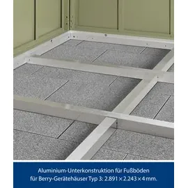 hörmann stauraumsysteme Unterkonstruktion für Gerätehaus Berry Typ 3 Silber