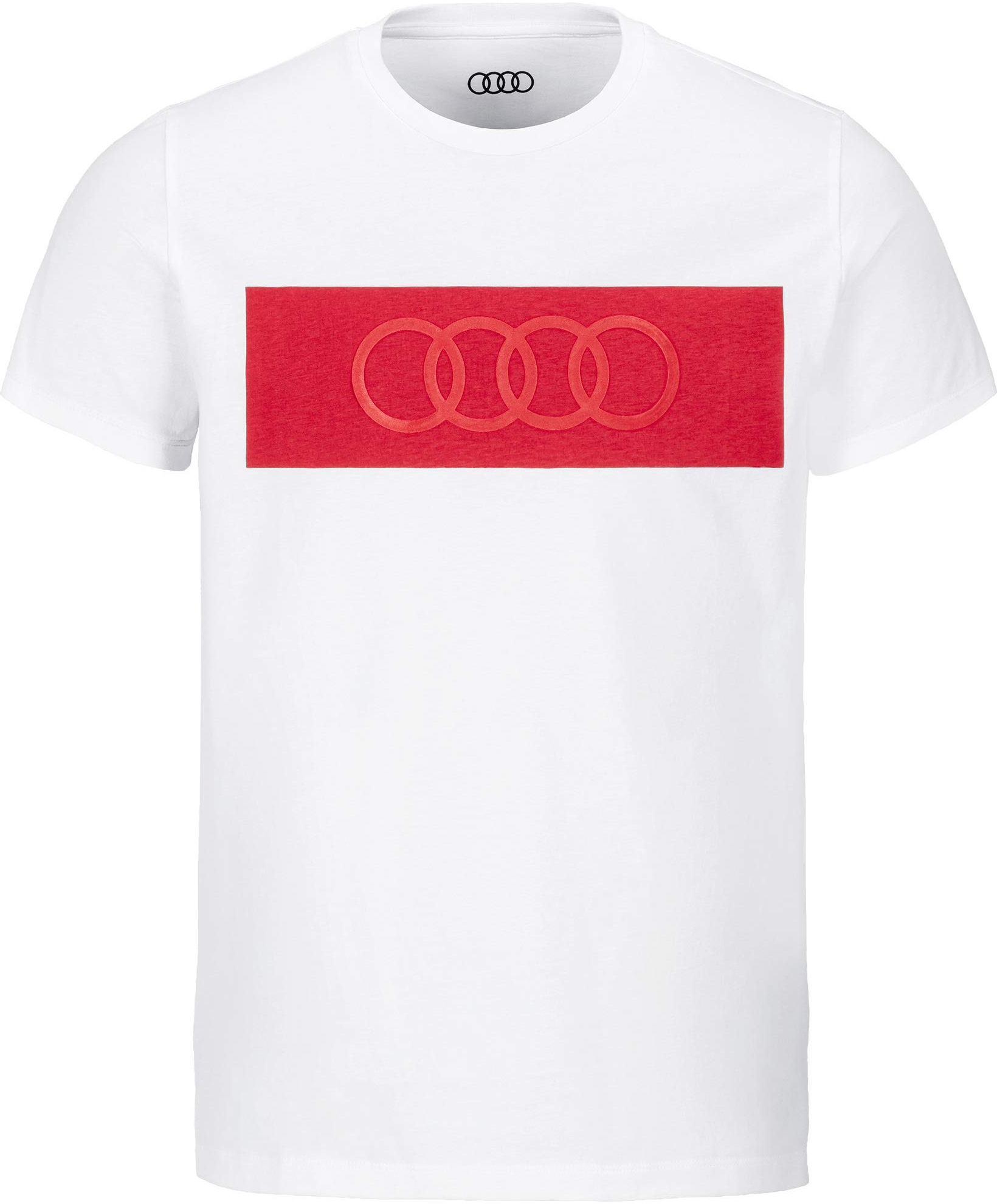 Audi T-Shirt Ringe, Herren, weiß, XXL