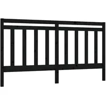 vidaXL Kopfteil Schwarz 186x4x100 cm Massivholz Kiefer