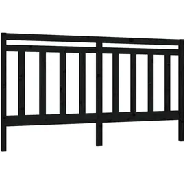 vidaXL Kopfteil Schwarz 186x4x100 cm Massivholz Kiefer