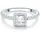 Trilani Ring aus Sterling Silber mit Zirkonia in silber | Gr.: 58