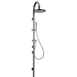 GESSI Goccia Duschsäule mit Aufputz-Thermostat, Kopfbrause, Antikalk-Handbrause (33973123)