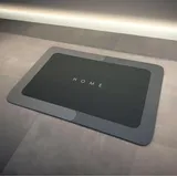 Desb Badematte rutschfest, wasseraufsaugende Antirutschmatte, Sehr rutschfeste und wasseraufsaugende Fußmatte, einfache Reinigung dank glatter Oberfläche, modernes und schlichtes Design, passt unter jede Tür, Mikrofaser, Eckig, 3mm hoch, in 60 x 40 cm und 80 x 50 cm erhältlich grau Eckig | 40 cm x 60 cm