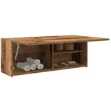 Gecheer Bad-Wandschrank Hängeschrank Badschrank Küchenschrank Medizinschrank Badmöbel Altholz-Optik 80x25x30 cm Holzwerkstoff