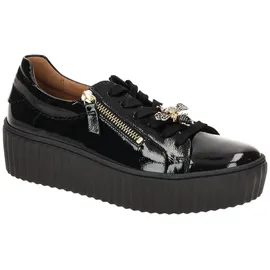 Gabor Damen Low-Top Sneaker Schwarz/Gold 44