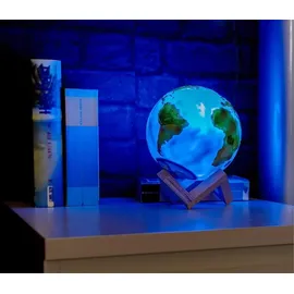 ChiliTec Dekoleuchte "3D Erde" 15cm Ø integr. Li-Akku, IR-Fernbedienung