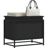 vidaXL Aufbewahrungsbox mit Deckel Schwarz 60x40x51,5 cm Holzwerkstoff