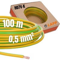 Lapp Kabel PVC Leitung H05V-K 1 x 0,5mm2 100m Grün/Gelb