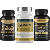 Natural Power Set (Curcuma Komplex, Shilajit & Ashwagandha Kapseln)