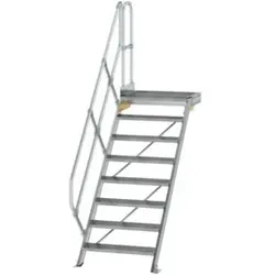 MUNK Aluminium-Treppe Plattform 45° 8 Stufen