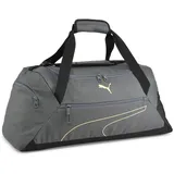 Puma Fundamentals Sports Bag M mineral gray/lime sheen