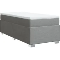 VidaXL Boxspringbett mit Matratze Hellgrau 100x200 cm Stoff