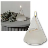 Star Trading - Flamme Float, Kegelform, Glas, transparentes Wachs,