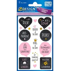 AVERY Zweckform Aufkleber 56041 Liebevolle Designs, 17 Etiketten
